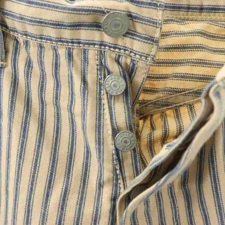Evisu ヒッコリーストライプパンツ EVISU（エヴィス） ストライプ パンツ テーパード ボタンフライ 34