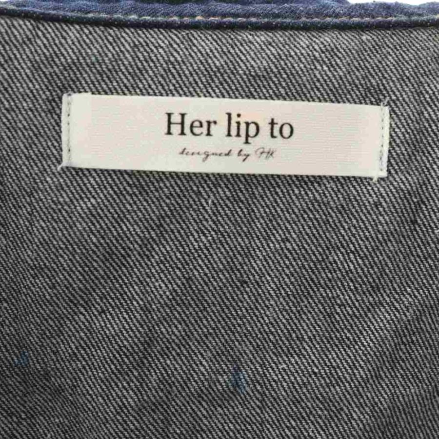ハーリップトゥ Herlipto Milano Cropped Denim Jacket デニム