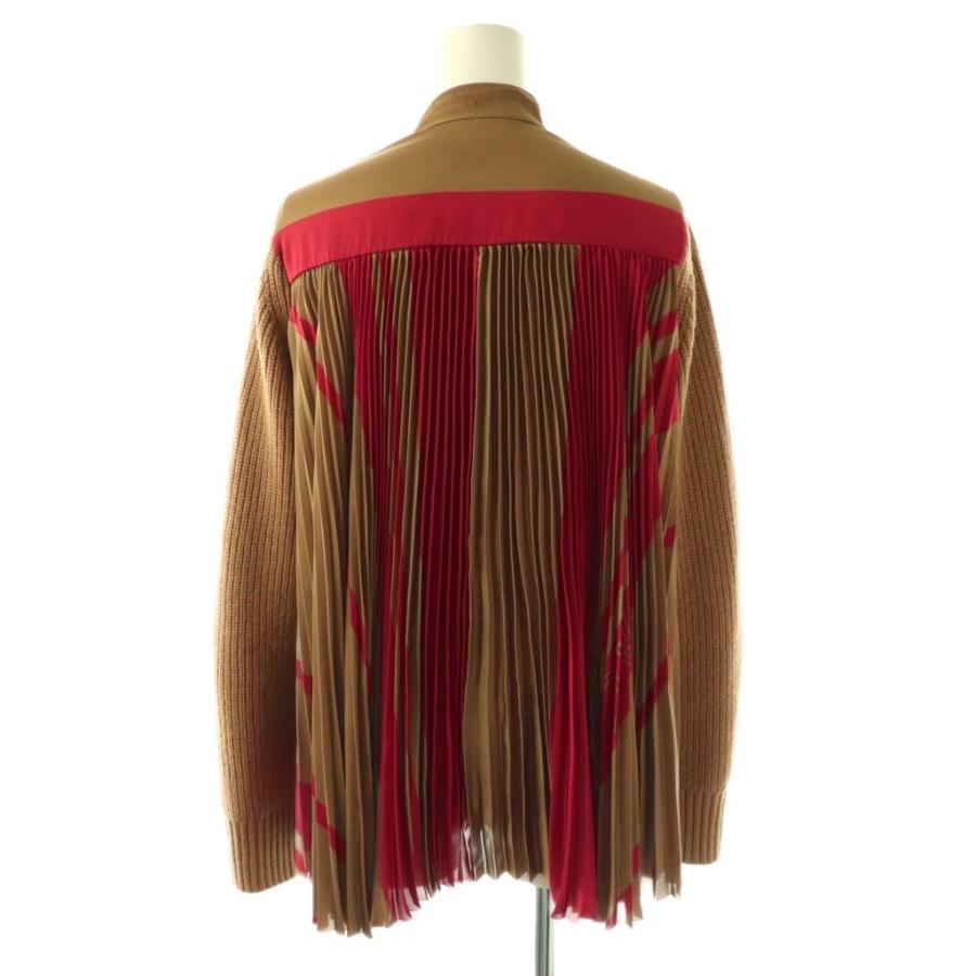 サカイ sacai 19-04698 プリーツドッキングニットカーディガン ニット 