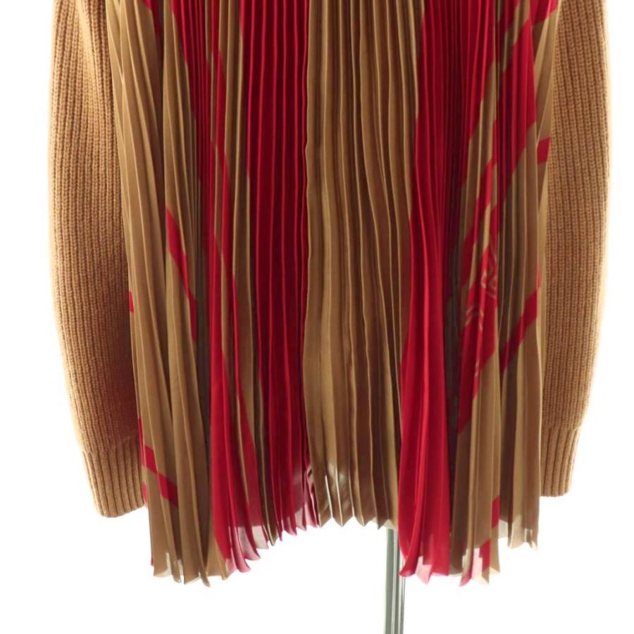 サカイ sacai 19-04698 プリーツドッキングニットカーディガン ニット 