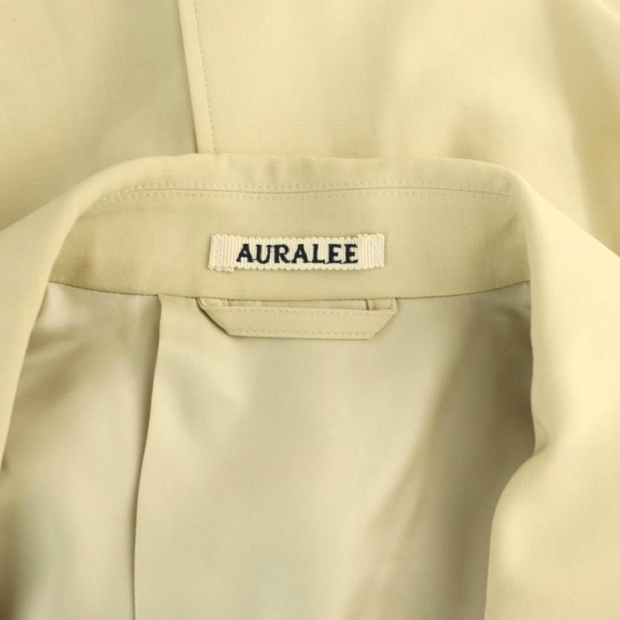 オーラリー AURALEE 24SS HARD TWIST WOOL TWILL CHESTERFIELD COAT スプリングコート ロング 0 クリーム色 A24SC02WG レディースの画像