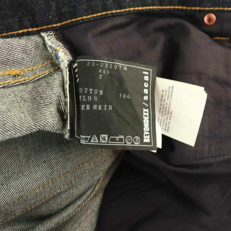 サカイ sacai × ビヨンデックス BEYONDEXX デニムパンツ ジーンズ 2 紺