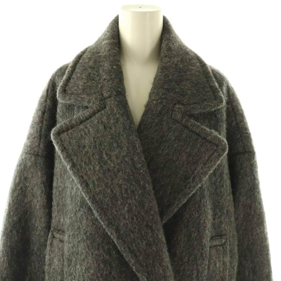 コラージュガリャルダガランテ ウール混シャギーPコート 24AW グレー コラージュ ガリャルダガランテ 24AW ウール混シャギーPコート
