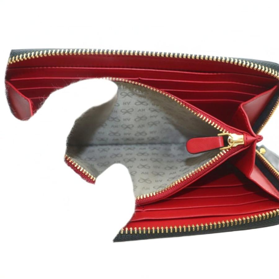 アニヤハインドマーチ ANYA HINDMARCH ENAMEL LOCK LARGE ZIP ROUND