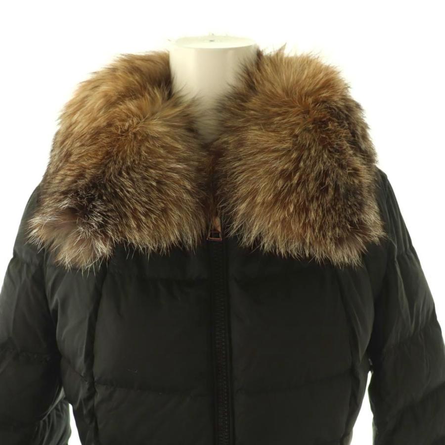 モンクレール MONCLER HIRONDELLE フォックスファー付き ダウンコート アウター 00 ブラック /DF ■OS ■SH レディース_4
