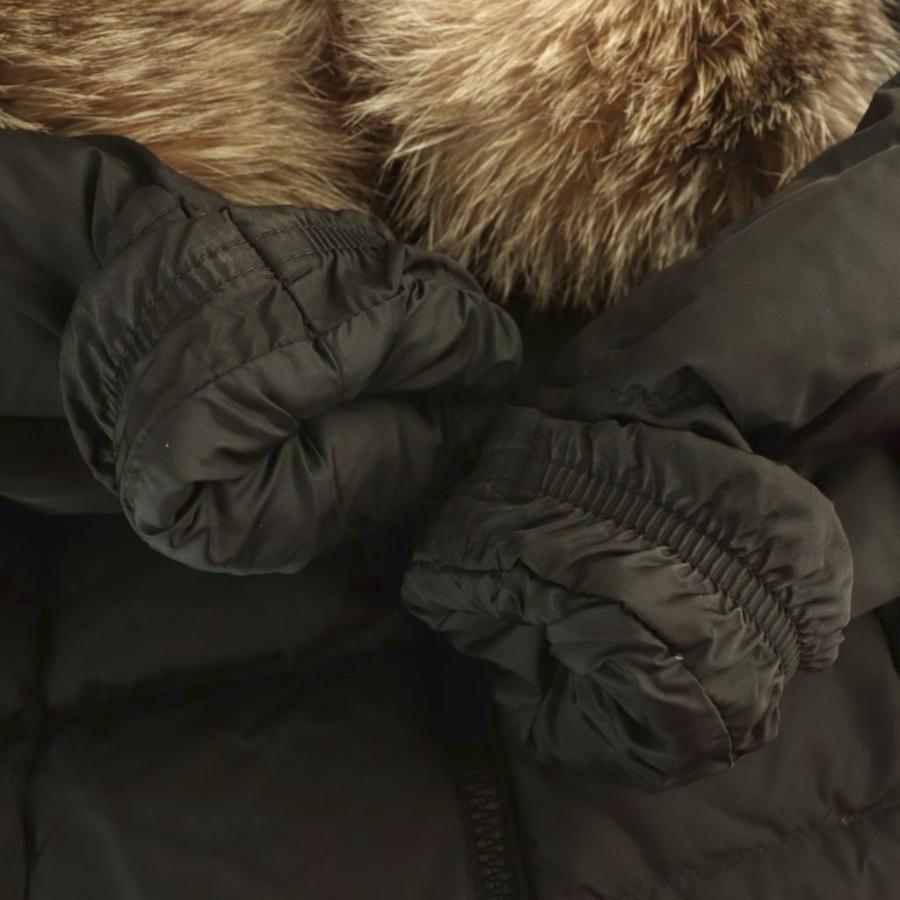 モンクレール MONCLER HIRONDELLE フォックスファー付き ダウンコート アウター 00 ブラック /DF ■OS ■SH レディース_8
