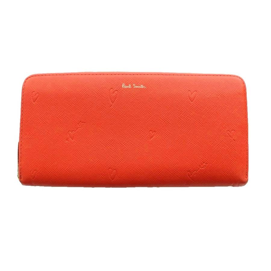 新品 Paul Smith ラウンドファスナー 長財布 オレンジ ポールスミス Paul Smith（ポール・スミス） スミシーハート 長財布 ラウンド