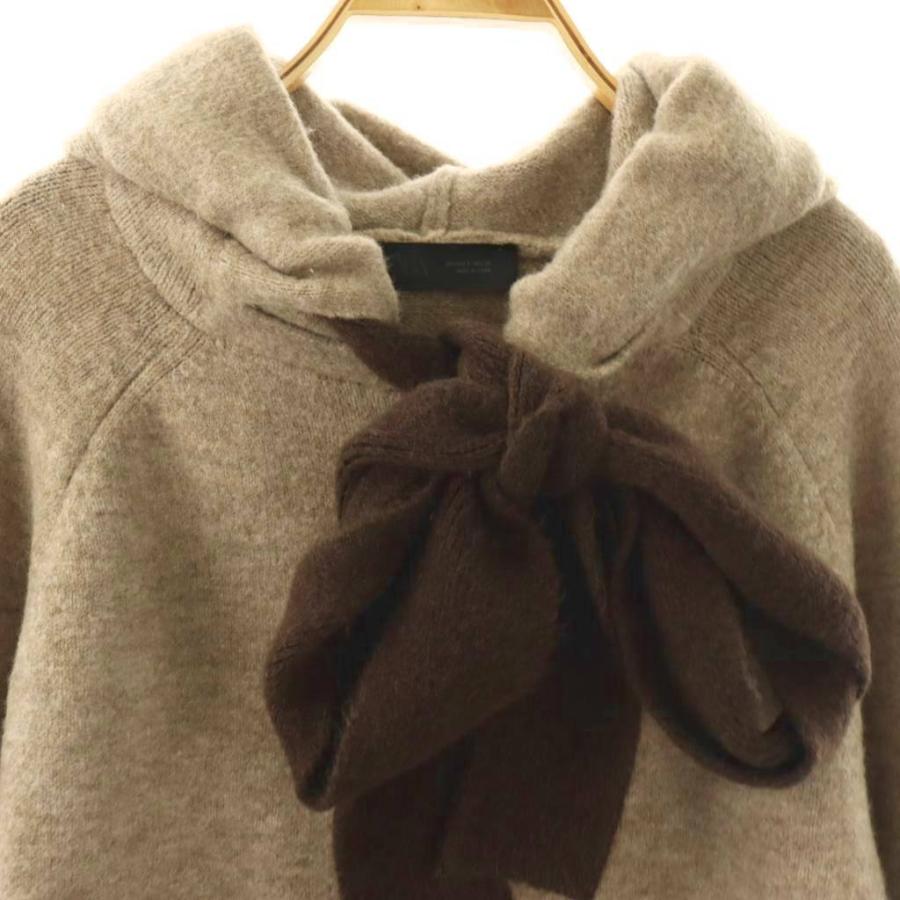 ◎新品タグ付き◎ ZARA フード付きタイベルトニットカーディガン Lサイズ ZARA】フード付きタイベルトニットカーディガン (ZARA/カーディガン