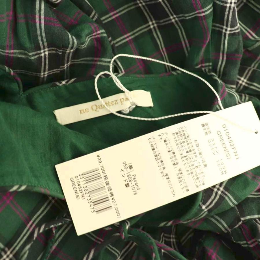 未使用品 ヌキテパ NE QUITTEZ PAS! Cotton Voile Check Volume Sleeve