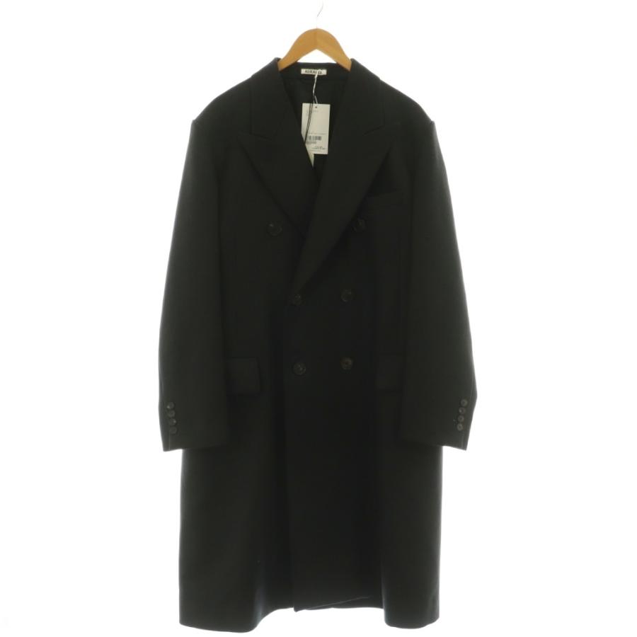 オーラリー25AW LIGHT MELTON CHESTERFIELD COAT Auralee Women's Light Melton Chesterfield Coat in Top Charcoal Auralee
