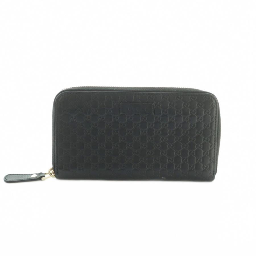 GUCCI（グッチ） マイクログッチシマ 長財布 ラウンドファスナー 小銭 