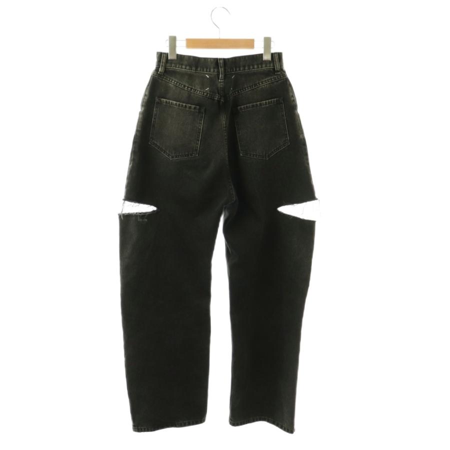 メゾンマルジェラ 1 Maison Margiela 1 23AW S51LA0051 S30743 デニムパンツ ダメージ加工 40 ブラック /HK ■OS ■SH レディース_1