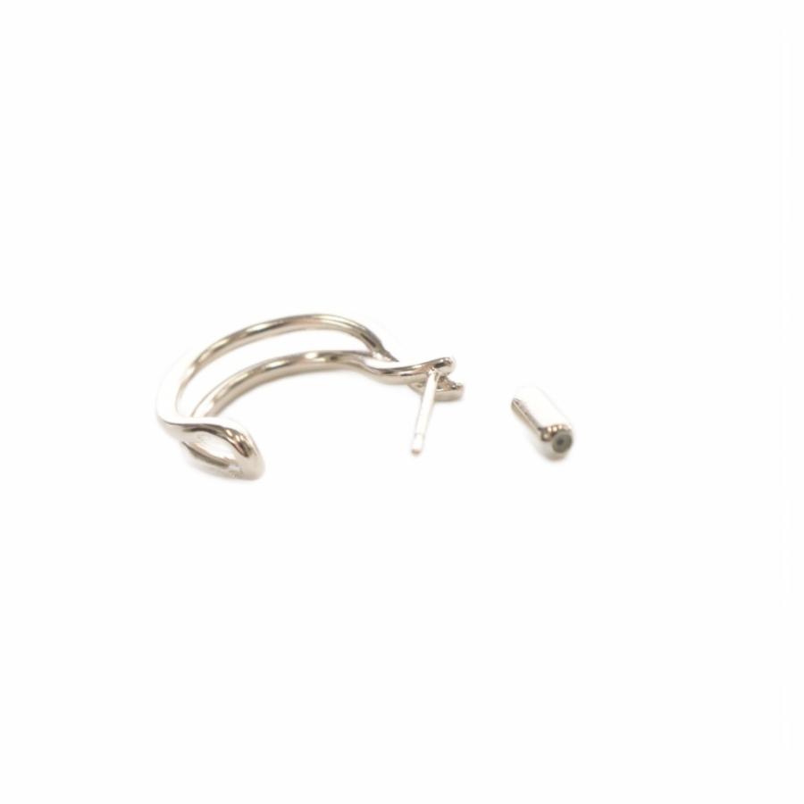 エテ ete bijoux 925 ドロー カーブピアス 両耳用 ピンクゴールド色 