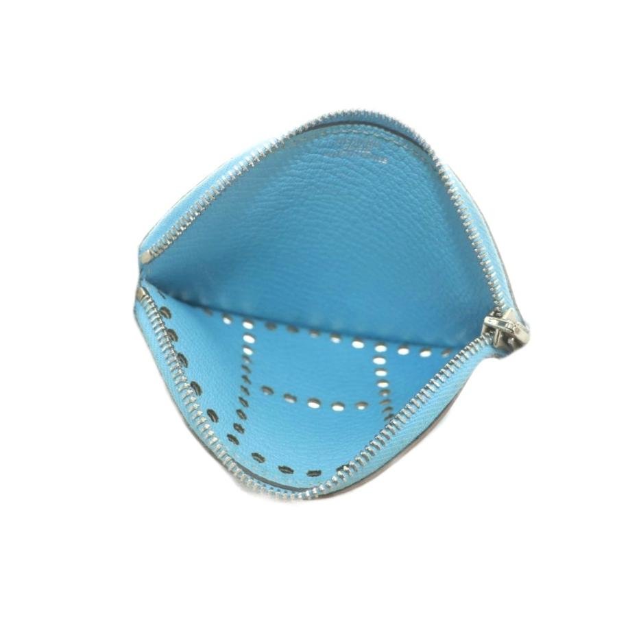 HERMES エルメス エブリン ケース 小銭入れ　財布　ブルー　美品 HERMES（エルメス） エブリン コインケース 小銭入れ レザー ライト