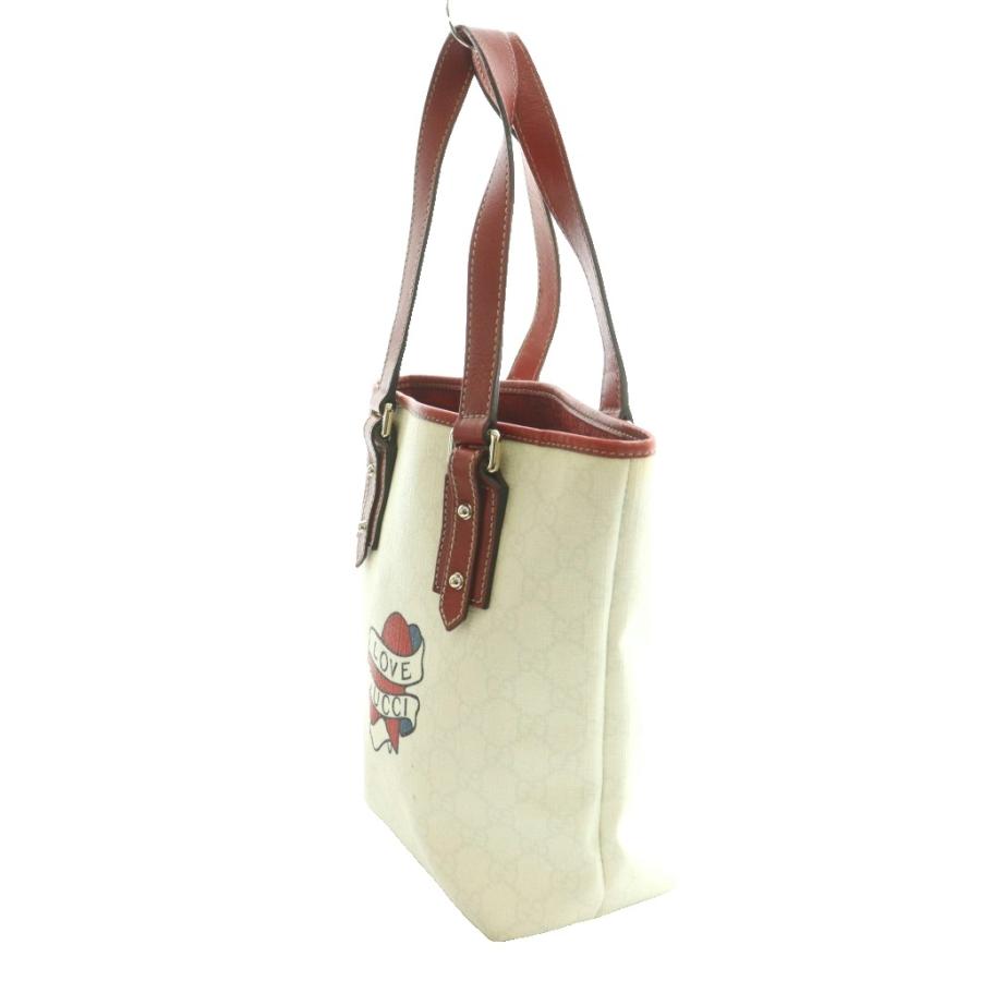 美品✨GUCCI トートバッグ　PVC GG柄　正規品 GUCCI（グッチ） GUCCI GGキャンバス PVC LOVE GUCCI トートバッグ