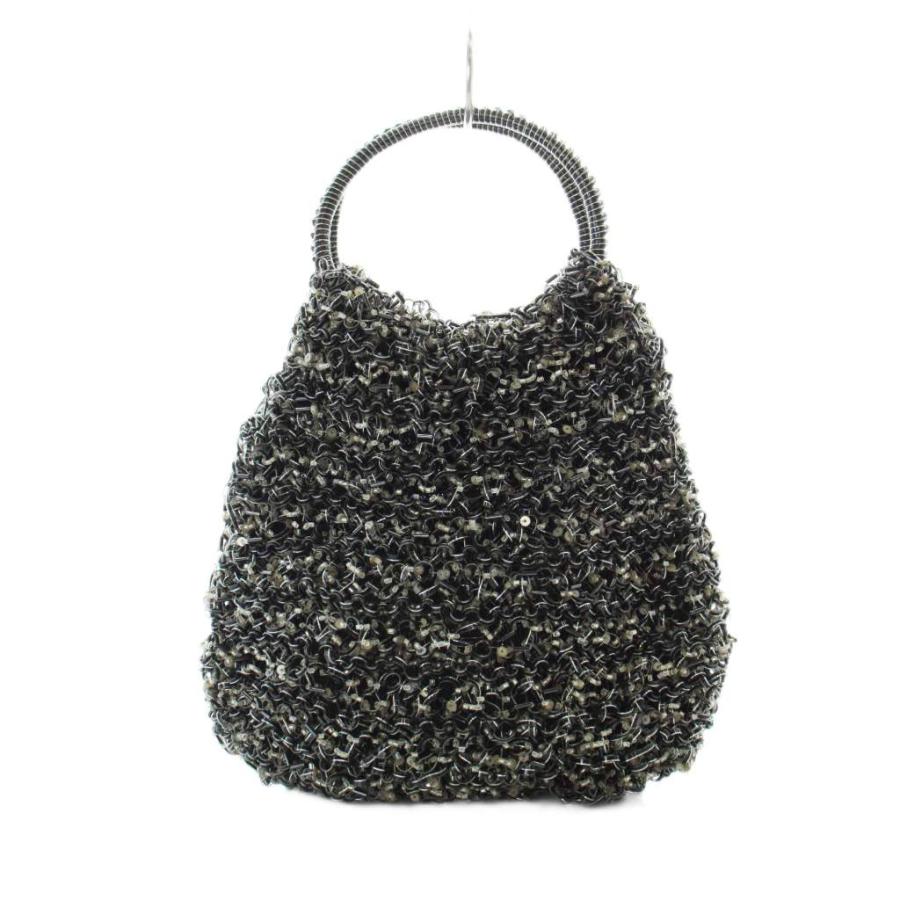 【極美品】 ANTEPRIMA アンテプリマ ハンドバッグ 編み込み 黒 光沢◎ ANTEPRIMA（アンテプリマ） ワイヤーバッグ ハンドバッグ 黒 ブラック