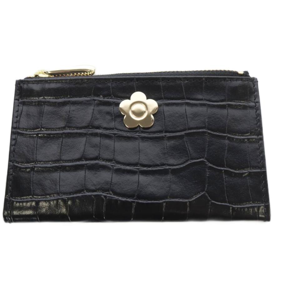 MARY QUANT クロコエンボスウォレット マリークワント MARY QUANT クロコエンボス フラグメントケース 黒