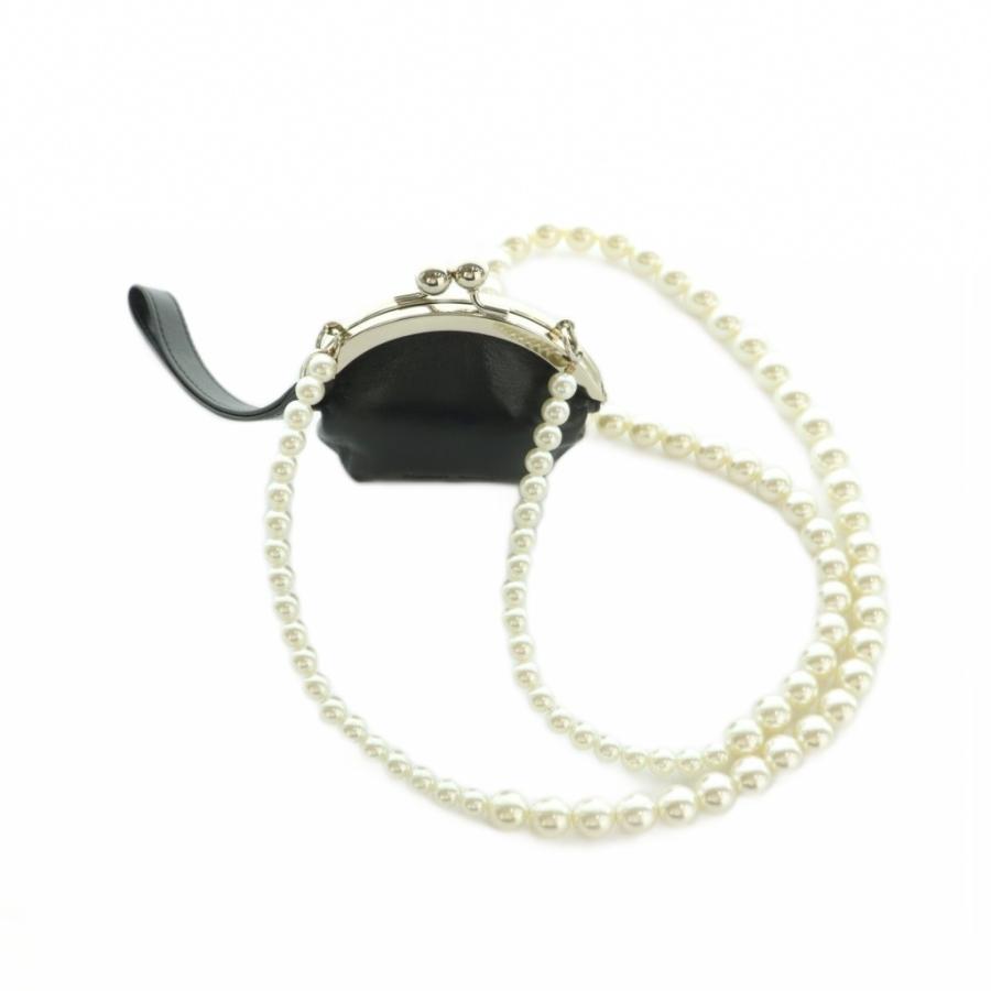 シモーネロシャ Simone Rocha がま口バッグ ショルダーバッグ パールチェーン 黒 /MI ■OS レディース_5
