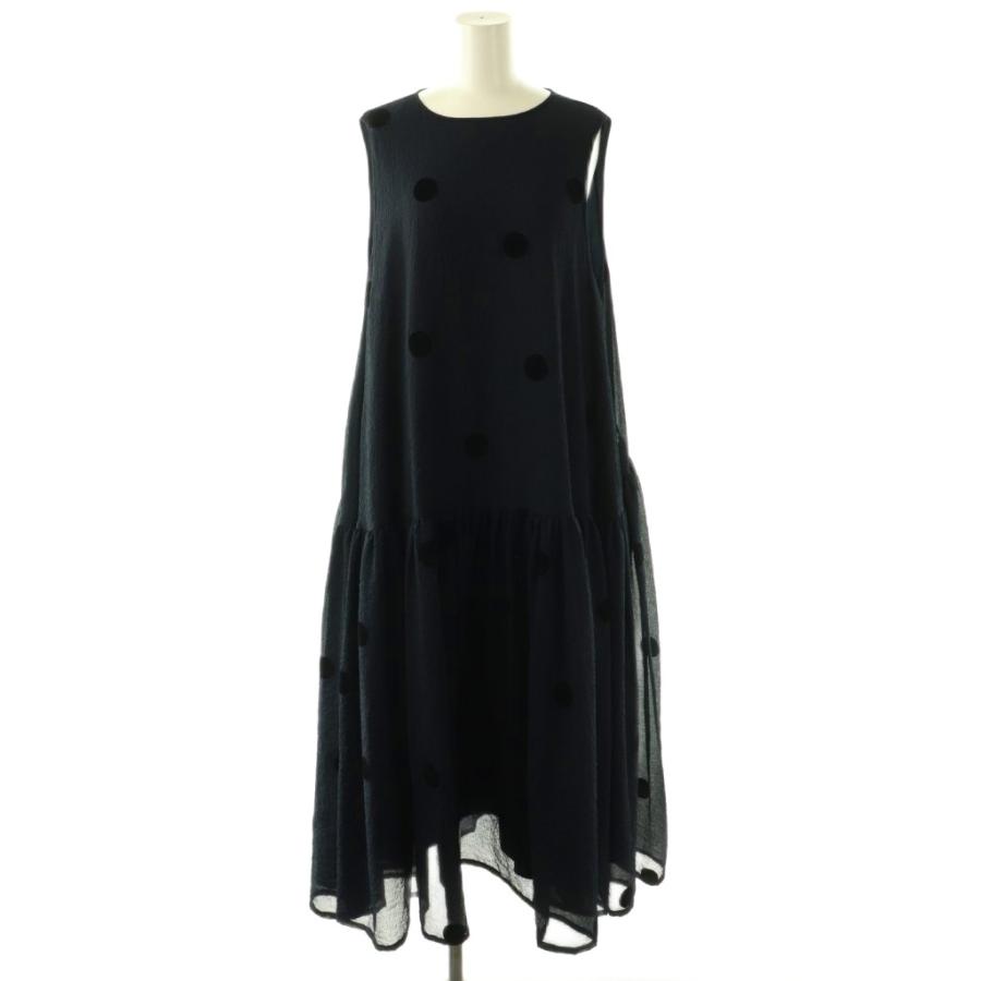 shetokyo Demi sheer dot ネイビー ドット　サイズ1 シートーキョー SHE Tokyo Nadia dot ワンピース ノースリーブ ドット