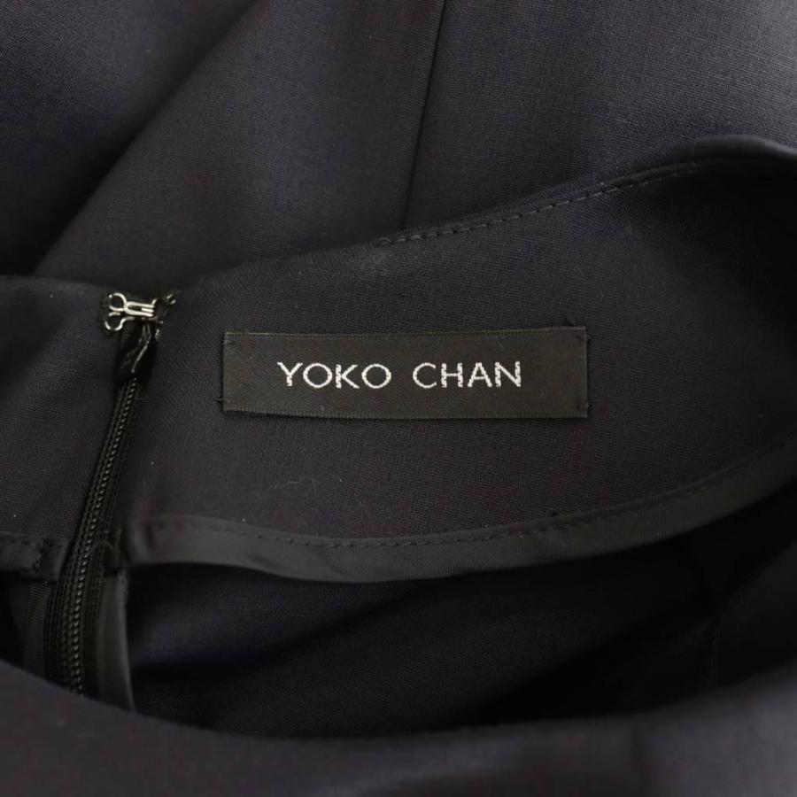ヨーコチャン YOKO CHAN ウール混パールデザインワンピース ロング