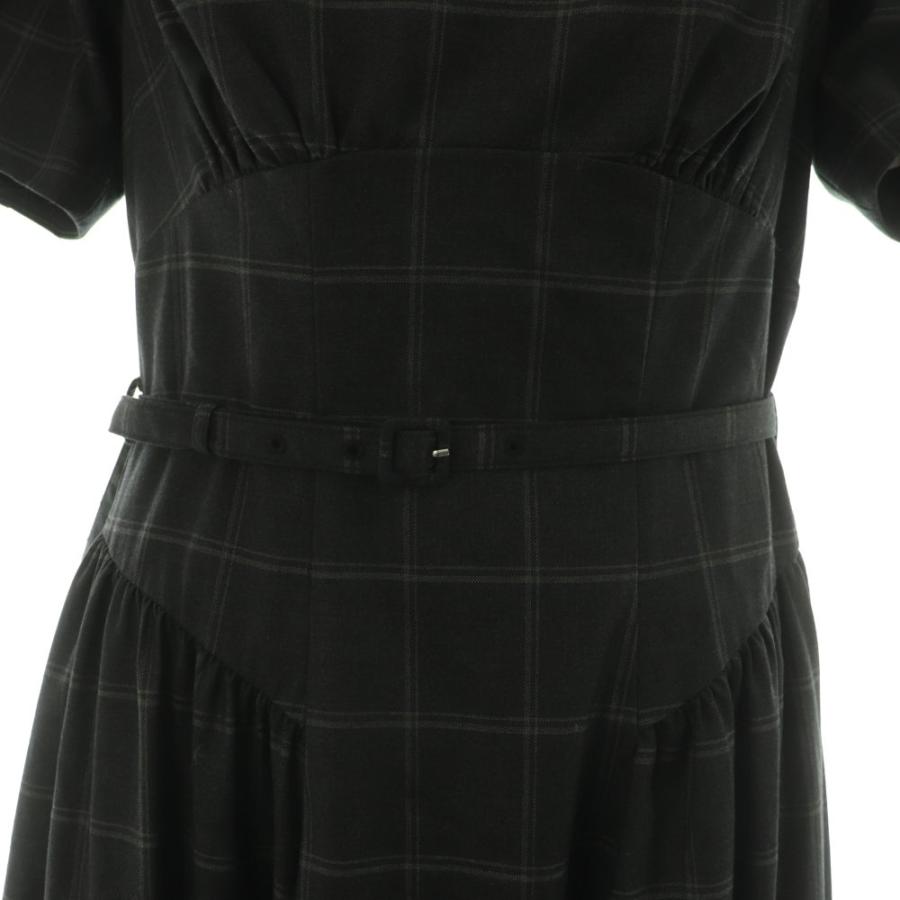 ワンピース Coralie Belted Dress gray check Her lip to ハーリップトゥ Her lip to 25AW Coralie Belted Dress