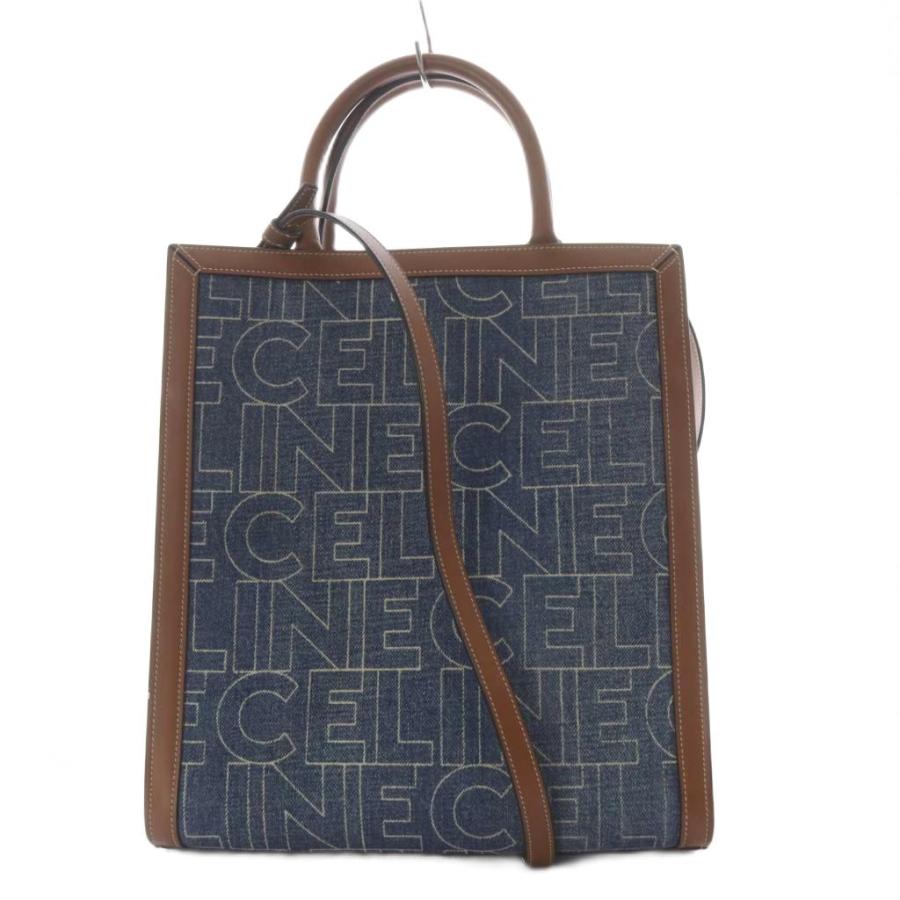 CELINE（セリーヌ） スモール バーティカル カバ デニム レザー 2WAY 