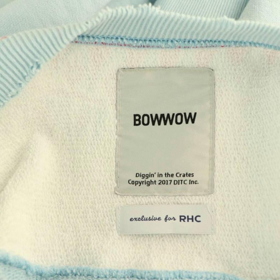バウワウ BOWWOW 雪柄スウェット 長袖 S ライトブルー マルチカラー