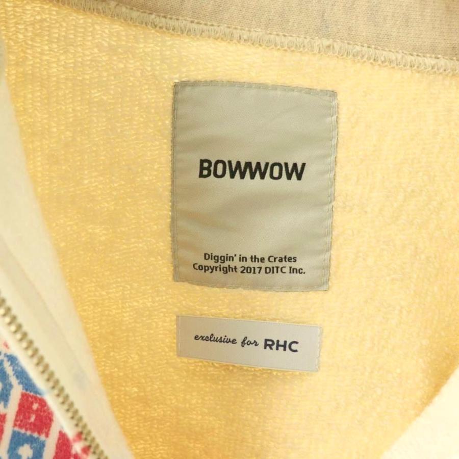 バウワウ 雪柄ハーフジップスウェット 長袖 S ライトグレー マルチカラー バウワウ BOWWOW 雪柄ハーフジップスウェット 長袖 S ライトグレー