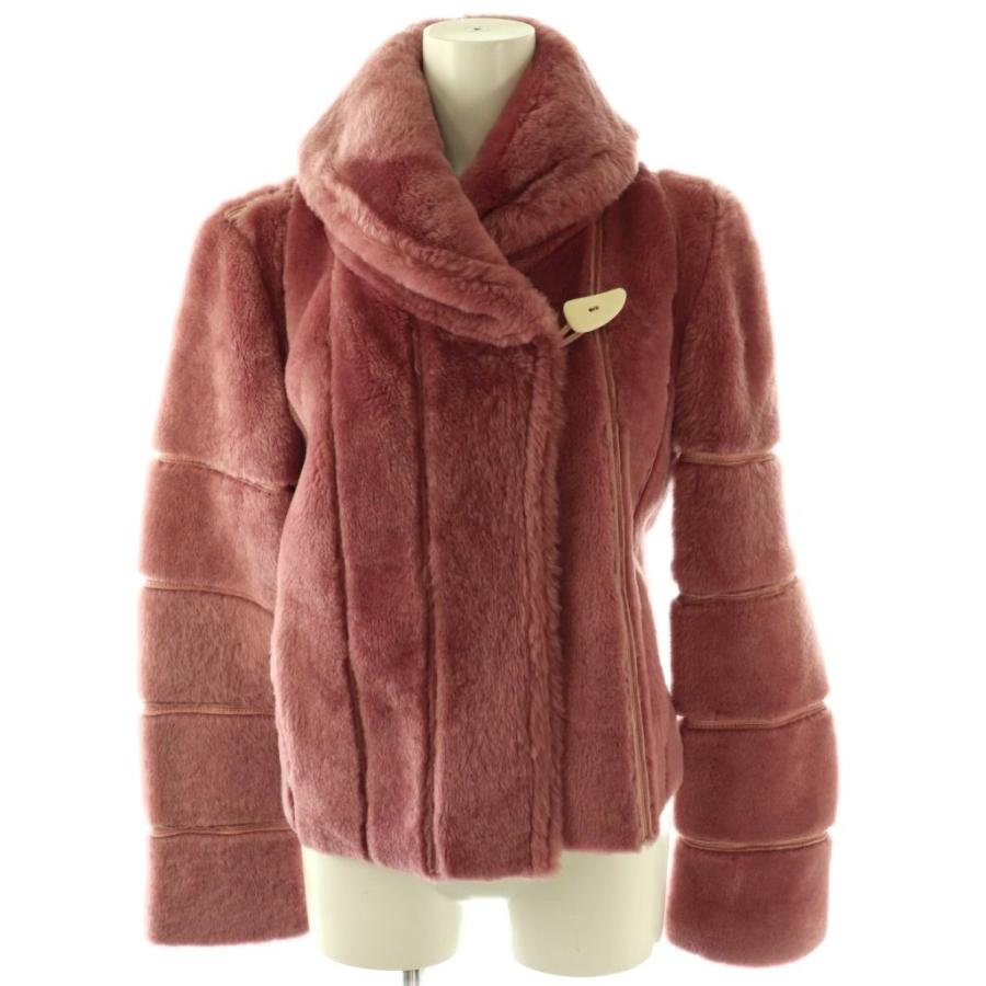 ブルマリン Blumarine リバーシブル ムートンコート ショートコート 