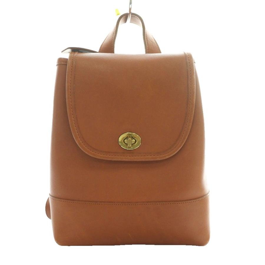 美品 オールドコーチ バックパック リュック オールレザー ブラウン 9960 COACH（コーチ） オールド Old レザーリュックサック デイパック 茶