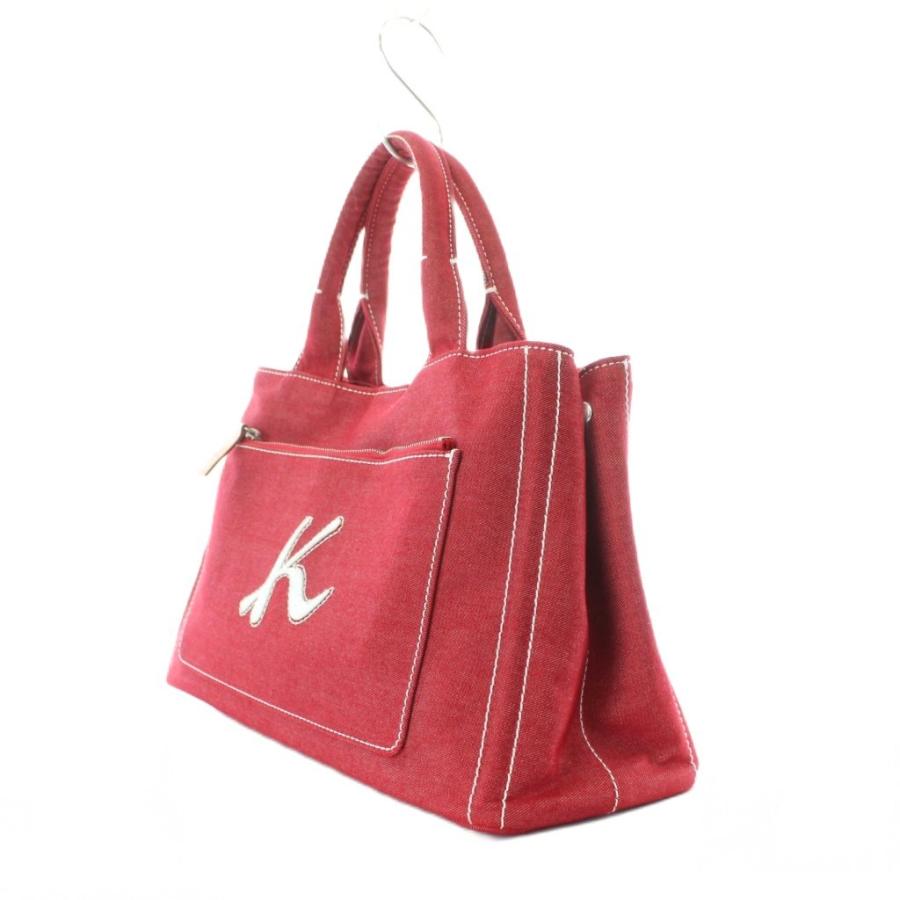 Kitamura（キタムラ） トートバッグ 赤 レッド Kロゴ刺繍 前面