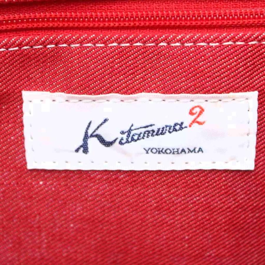 Kitamura（キタムラ） トートバッグ 赤 レッド Kロゴ刺繍 前面