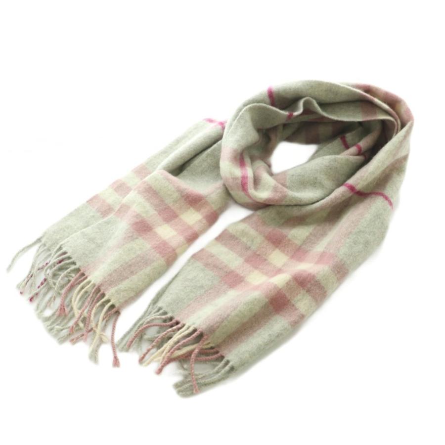 バーバリー マフラー カシミヤ チェック柄 フリンジ 168×30cm BURBERRY（バーバリー） マフラー カシミヤ チェック柄 フリンジ 168