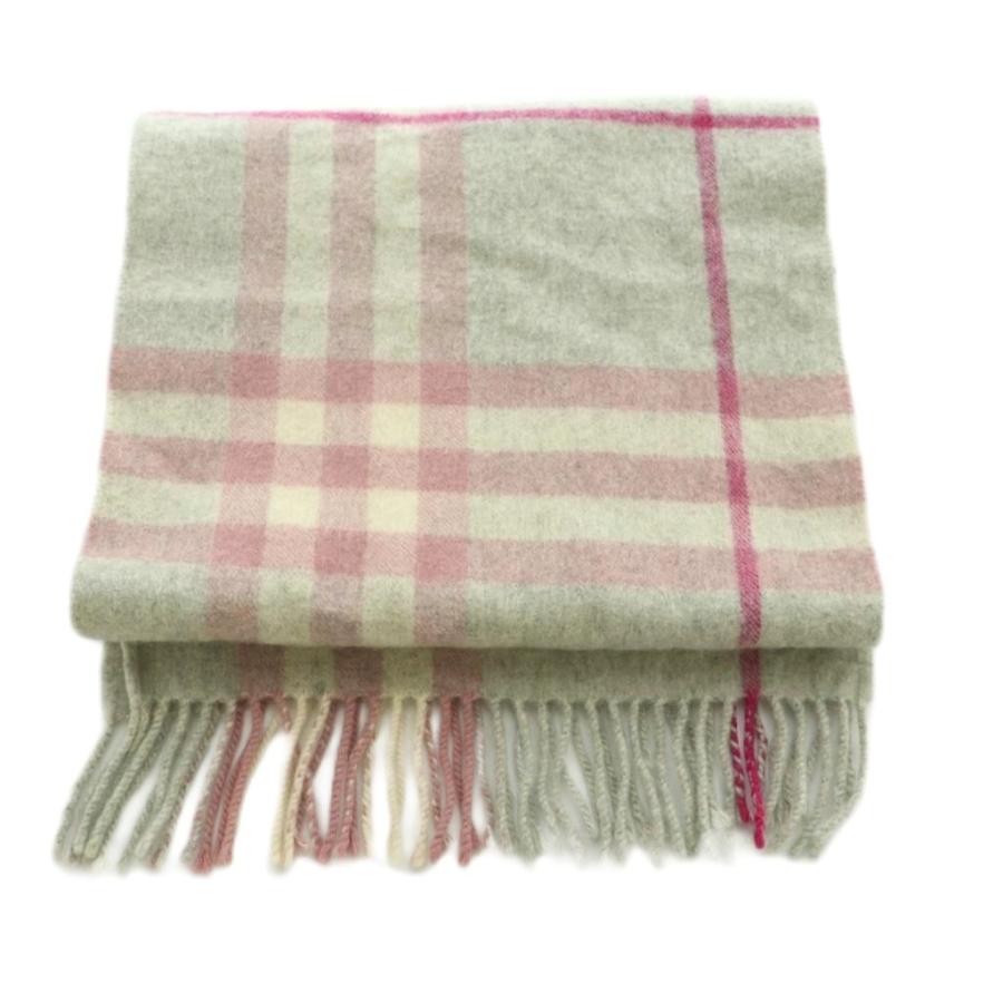 バーバリー マフラー カシミヤ チェック柄 フリンジ 168×30cm BURBERRY（バーバリー） マフラー カシミヤ チェック柄 フリンジ 168
