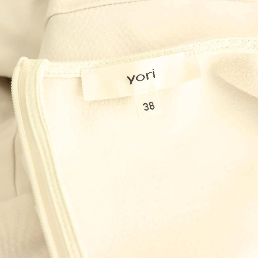 ヨリ yori ぬくぬくティアードフリルブラウス 長袖 38 ライトベージュ