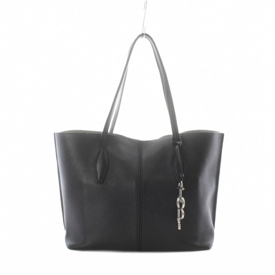 トッズ TOD'S JOY ジョイ トートバッグ レザー 黒 ブラック チャーム付