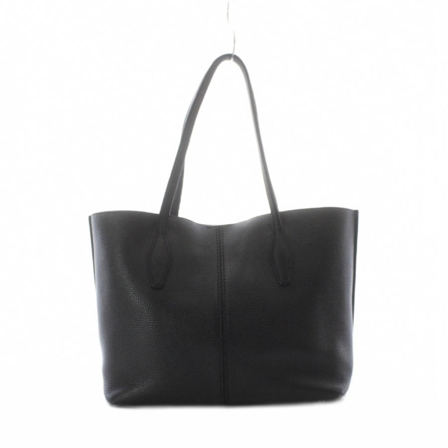 TOD'S 黒 レザー トートバッグ　シワや傷有り　バッグのみ トッズ TOD'S JOY ジョイ トートバッグ レザー 黒 ブラック チャーム付