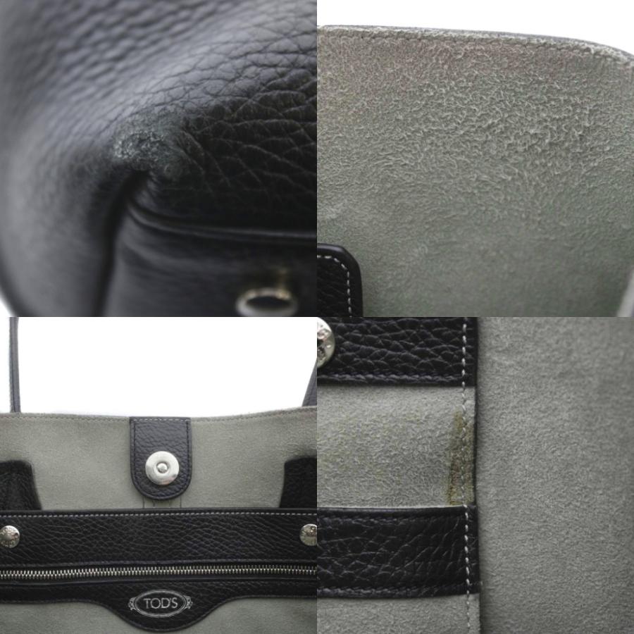 トッズ TOD'S JOY ジョイ トートバッグ レザー 黒 ブラック チャーム付