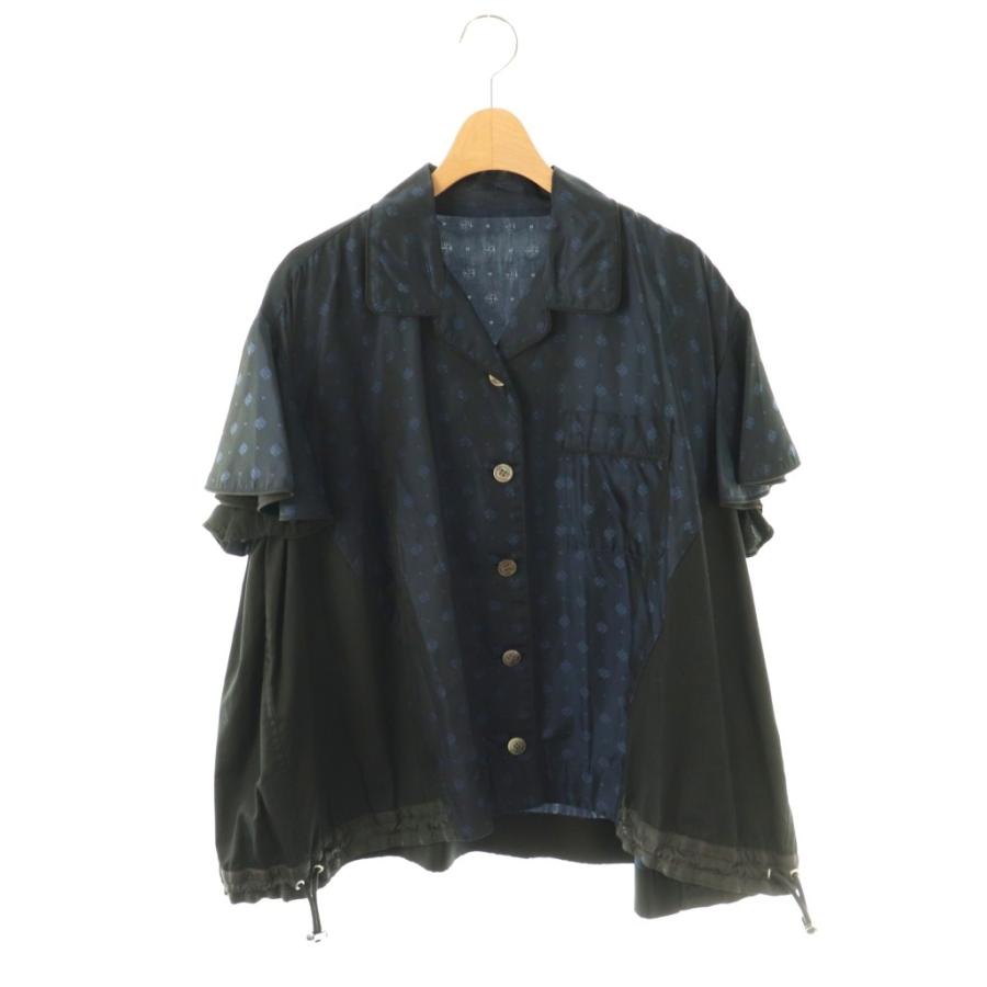 sacai luck バックプリーツ 半袖ブラウス　2サイズ　❶ sacai luck バックプリーツ 半袖ブラウス 2サイズ ➀ sacai luck