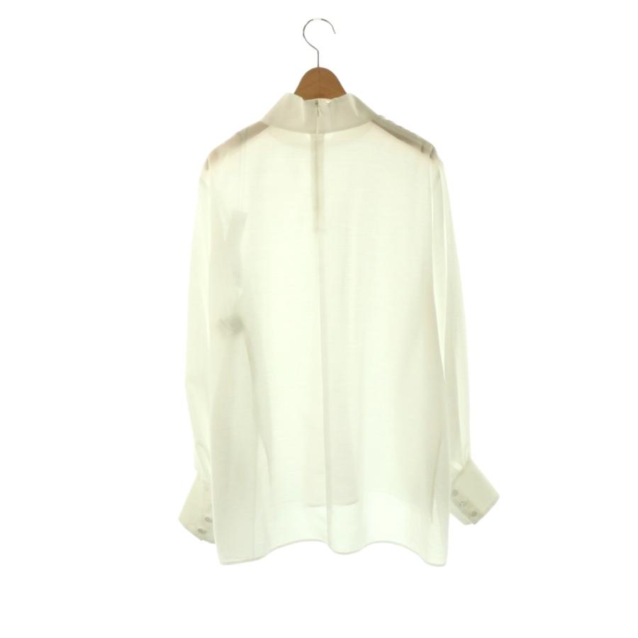 アドーア ADORE 24SS スパンボイルブラウス 長袖 プルオーバー 38 白 
