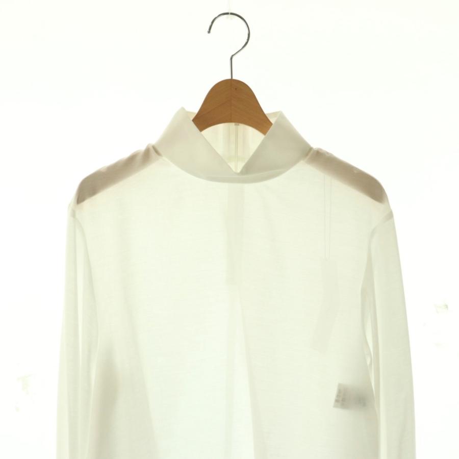 アドーア ADORE 24SS スパンボイルブラウス 長袖 プルオーバー 38 白 