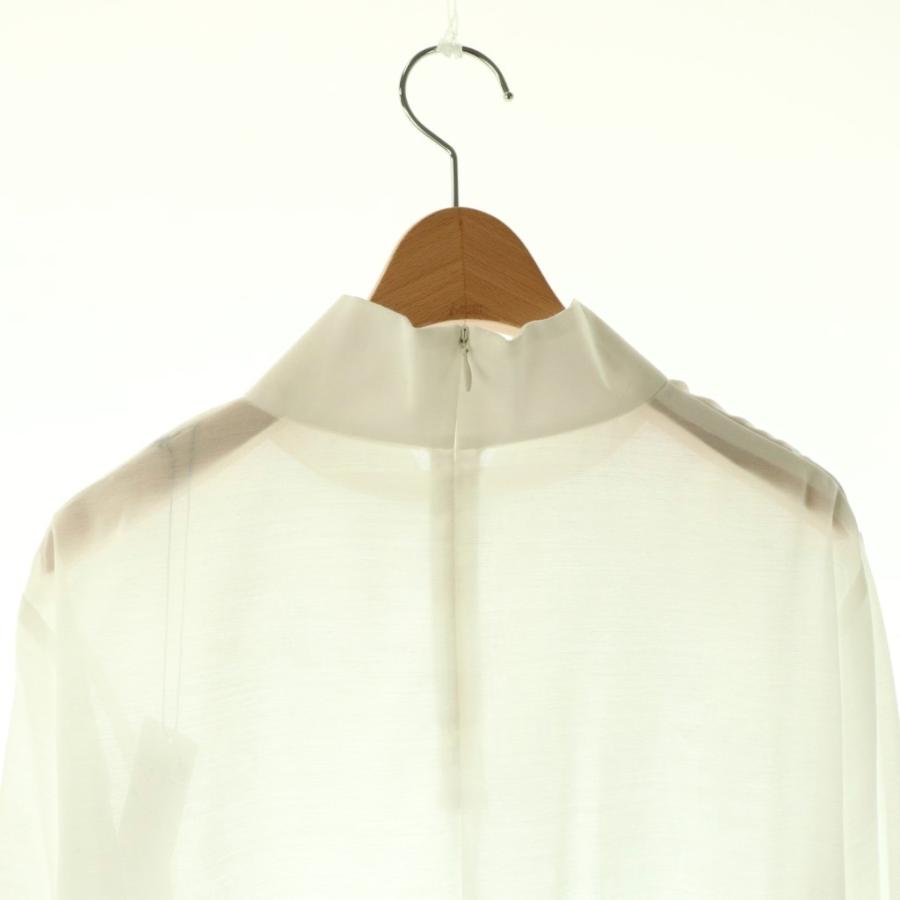 アドーア ADORE 24SS スパンボイルブラウス 長袖 プルオーバー 38 白