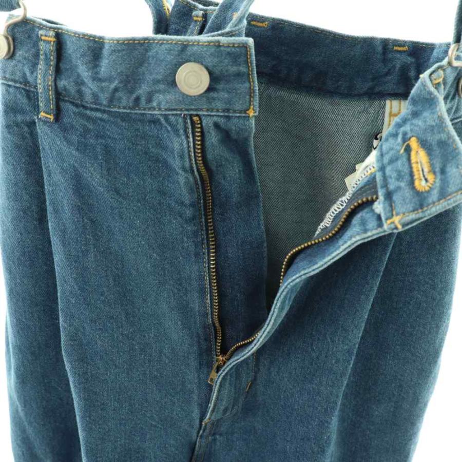 ゲミニ GEMINI 25SS サスペンダーデニムパンツ ワイド F ブルー /HK ■OS レディース_2