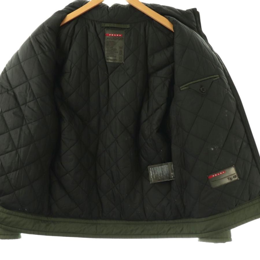PRADA プラダ ラムレザー ジャケット 黒 48 イタリア製 本革 PRADA（プラダ） PRADA sport ダウンジャケット アウター ラムレザー