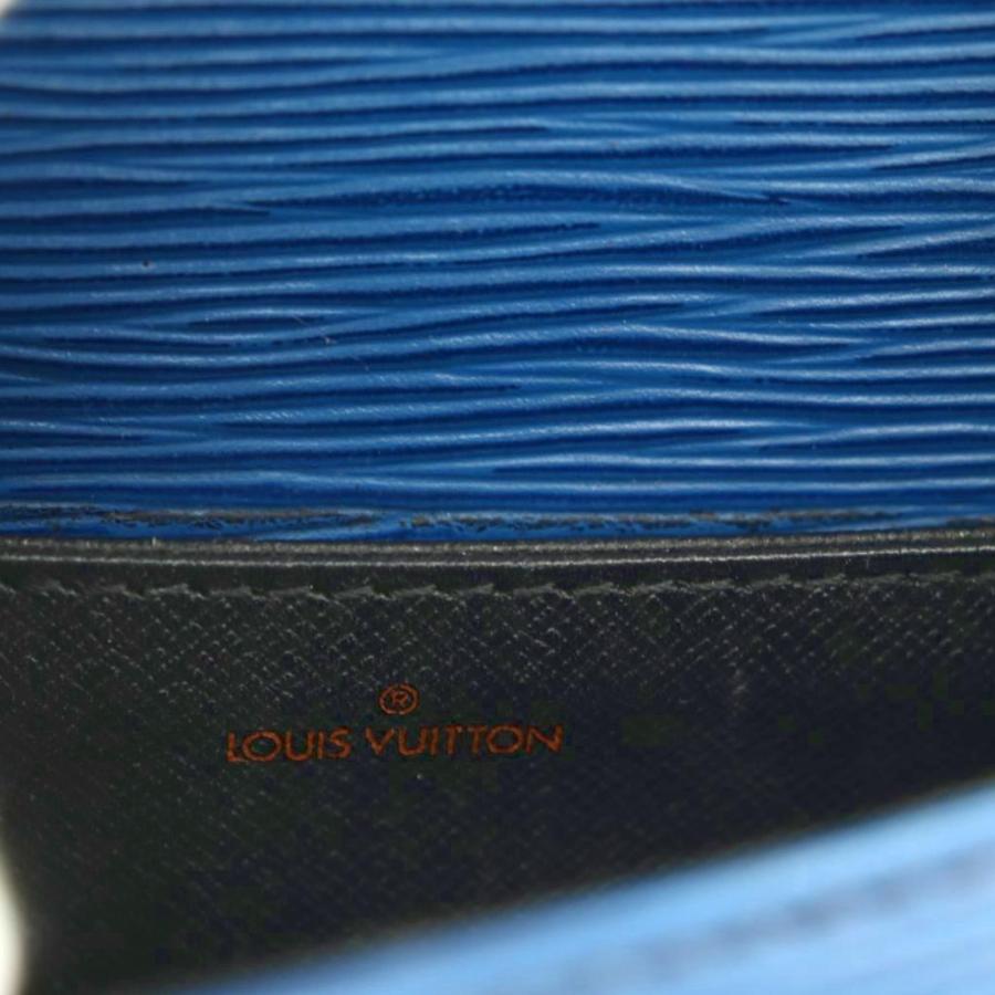 ルイヴィトン LOUIS VUITTON ミニサンクルー バッグ ショルダーバッグ フラップ レザー 青 M52215 /MI ■OS ■OH レディース_6