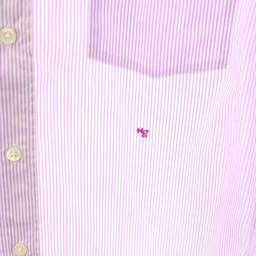 オムガールズ Homme Girls 70s POCKET SHIRT ストライプ シャツ S