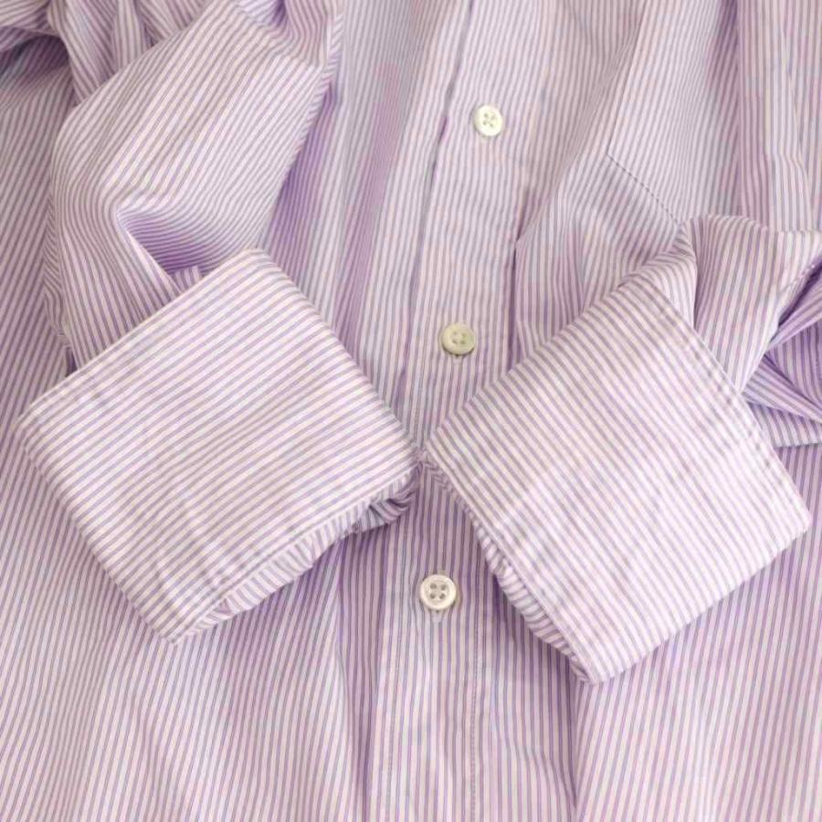 オムガールズ 70s POCKET ストライプ シャツ S パープル オムガールズ Homme Girls 70s POCKET SHIRT ストライプ シャツ S
