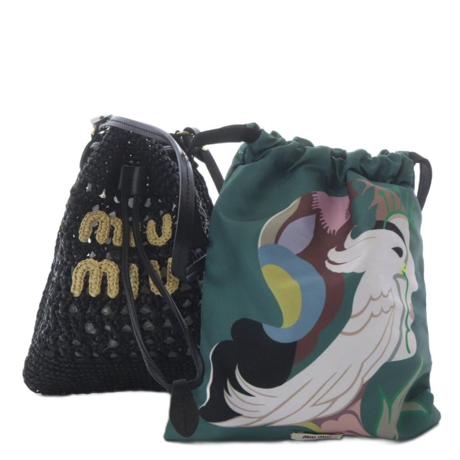 miu miu（ミュウミュウ） ウーブンファブリック ミニバッグ アート