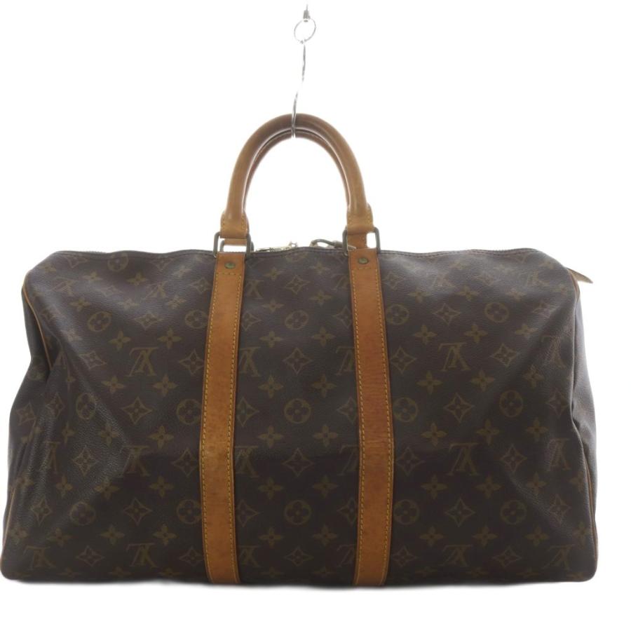 ルイヴィトン LOUIS VUITTON モノグラム キーポル45 ボストンバッグ ハンドバッグ 南京錠付き ブラウン M41428_1