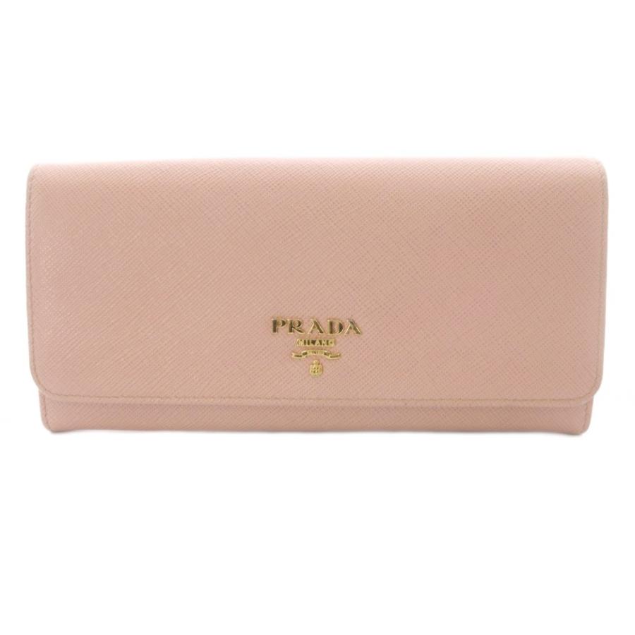 プラダ サフィアーノ パスケース付き 長財布 レザー ロゴ ピンク 1MH132 PRADA（プラダ） サフィアーノ パスケース付き 長財布 レザー ロゴ